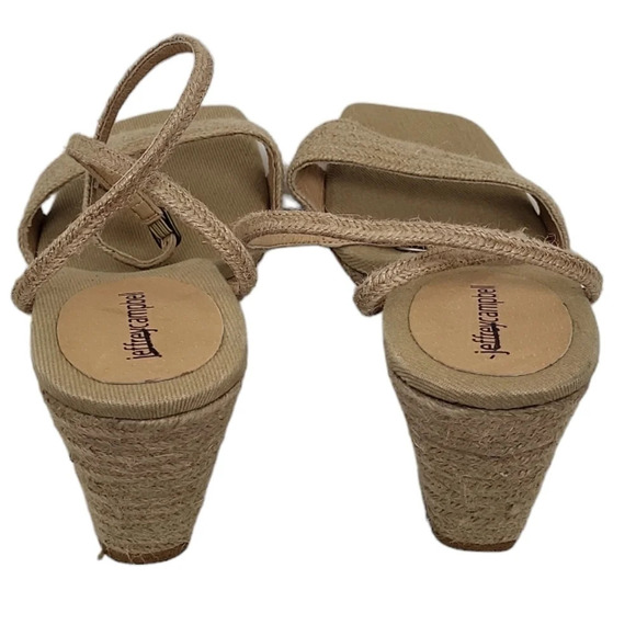 Jeffrey Campbell Women's Sailboat Ankle Strap Wedge Sandal Tan - Picture 6 of 8